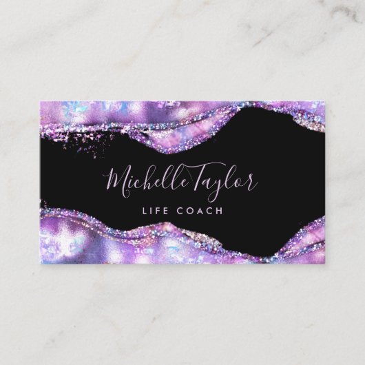 Imitate holografischer irisierender opaler Stein Visitenkarte (Vorderseite)