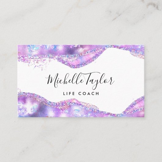 Imitate holografischer irisierender opaler Stein Visitenkarte (Vorderseite)