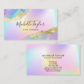 Imitate holografischer irisierender opaler Stein Visitenkarte (Vorne/Hinten)