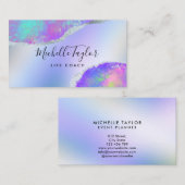 Imitate holografischer irisierender opaler Stein Visitenkarte (Vorne/Hinten)