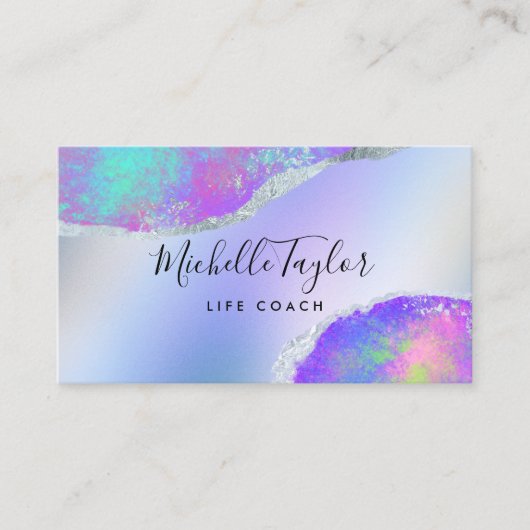 Imitate holografischer irisierender opaler Stein Visitenkarte (Vorderseite)