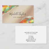 Imitate holografischer irisierender opaler Stein Visitenkarte (Vorne/Hinten)