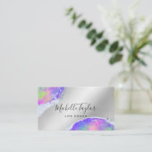 Imitate holografischer irisierender opaler Stein Visitenkarte (Stehend Vorderseite)