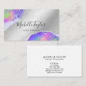 Imitate holografischer irisierender opaler Stein Visitenkarte (Vorne/Hinten)