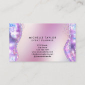 Imitate holografischer irisierender opaler Stein Visitenkarte (Rückseite)