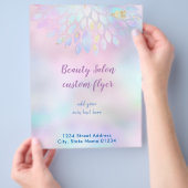 IMITATE holografischer Irisierter pastellfarbener  Flyer (Hand)