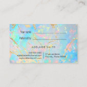 IMITATE Holografischer Opal-Stein-Textur Visitenkarte (Rückseite)