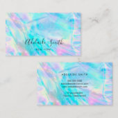 IMITATE holografischer pastellfarbener Hintergrund Visitenkarte (Vorne/Hinten)