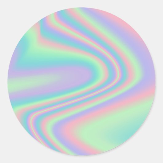 Imitate Holografischer Regenbogen Runder Aufkleber (Vorderseite)