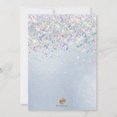 Imitate Hologram Sweet 16 Studded Diamond Dusty Bl Einladung (Rückseite)