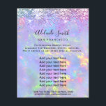 Imitate-Holograph-Flyer für opal-Glitzer Flyer<br><div class="desc">Schönheitssalon berufliche Make-up-Künstler Flyer</div>
