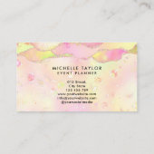 Imitate Holograph iridescent opal stone elegantes Visitenkarte (Rückseite)