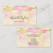 Imitate Holograph iridescent opal stone elegantes Visitenkarte (Vorne/Hinten)