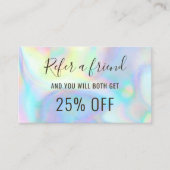 Imitate Holograph Pastellfarben Referenzkarte Visitenkarte (Vorderseite)