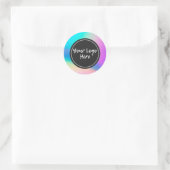 Imitate Holographic Custom Trendy Classic Round St Runder Aufkleber (Tasche)