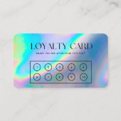 Imitate Holographic Elegante Loyalty Card Visitenkarte (Vorderseite)