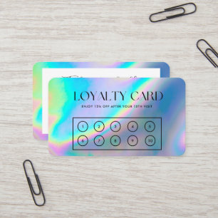 Imitate Holographic Elegante Loyalty Card Visitenkarte