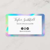 Imitate Holographic Elegante Loyalty Card Visitenkarte (Rückseite)