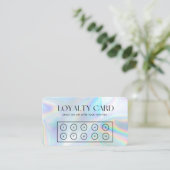 Imitate Holographic Elegante Loyalty Card Visitenkarte (Stehend Vorderseite)