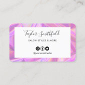 Imitate Holographic Hearts Custom Loyalty Card Visitenkarte (Rückseite)