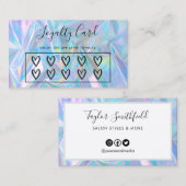 Imitate Holographic Hearts Custom Loyalty Card Visitenkarte (Vorne/Hinten)