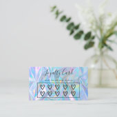 Imitate Holographic Hearts Custom Loyalty Card Visitenkarte (Stehend Vorderseite)