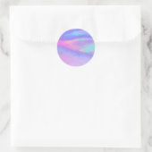 Imitate Holographic Lila Custom Trendy Runder Aufkleber (Tasche)