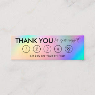 Imitate Holographic Makeup Hair dank Loyalty Card Mini Visitenkarte