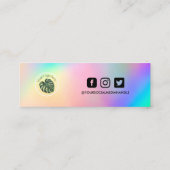 Imitate Holographic Makeup Hair dank Loyalty Card Mini Visitenkarte (Rückseite)