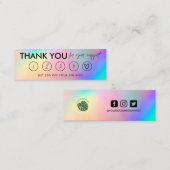 Imitate Holographic Makeup Hair dank Loyalty Card Mini Visitenkarte (Vorne/Hinten)