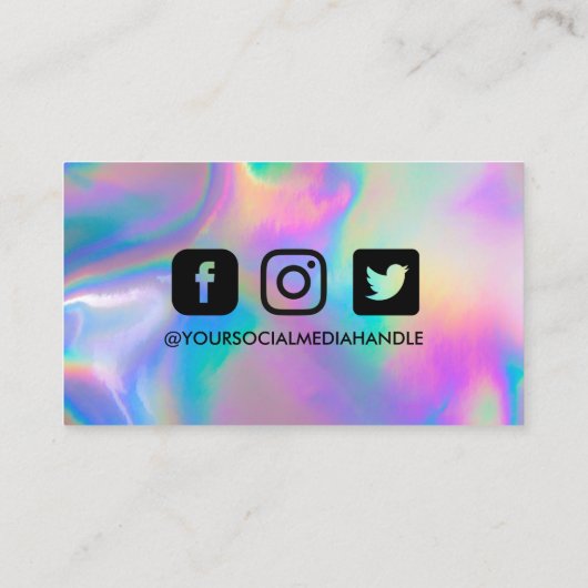 Imitate Holographic Makeup Hair dank Loyalty Card Visitenkarte (Rückseite)