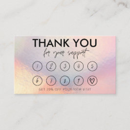 Imitate Holographic Makeup Hair Logo Loyalty Card Visitenkarte