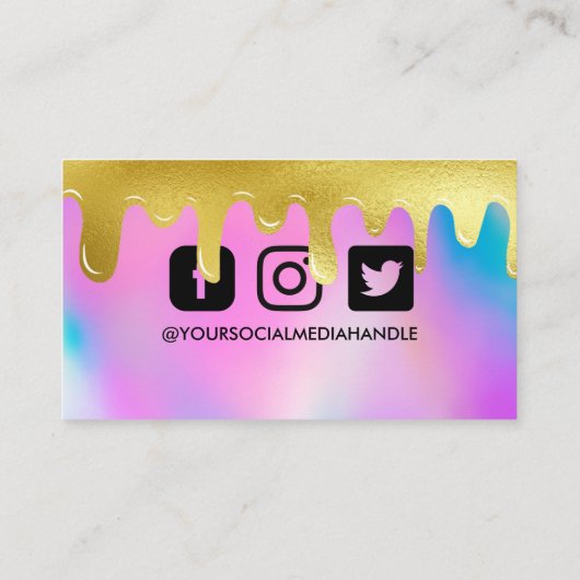 Imitate Holographic Makeup Tropfen dank Loyalty Ca Visitenkarte (Rückseite)