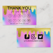 Imitate Holographic Makeup Tropfen dank Loyalty Ca Visitenkarte (Vorne/Hinten)