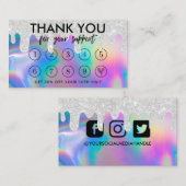 Imitate Holographic Makeup Tropfen dank Loyalty Ca Visitenkarte (Vorne/Hinten)