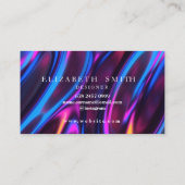 Imitate Holographic Neon Beruflich Business Card Visitenkarte (Rückseite)