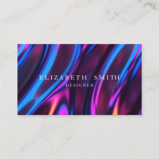 Imitate Holographic Neon Beruflich Business Card Visitenkarte (Vorderseite)