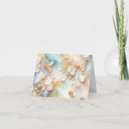 Imitate Holographic Opal Moonstone Gold Butterfly Karte