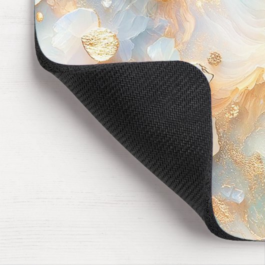 Imitate Holographic Opal Moonstone Gold Butterfly Mousepad (Ecke)