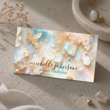 Imitate Holographic Opal Moonstone Gold Butterfly