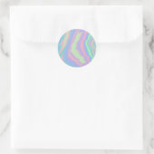 Imitate Holographic Rainbow Custom Trendy Runder Aufkleber (Tasche)