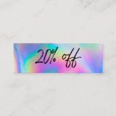 Imitate Holographic Stripes Discount Card Mini Visitenkarte (Vorderseite)