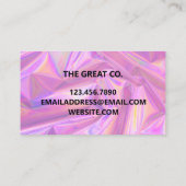 Imitate Holographic Trendy Business Card Visitenkarte (Rückseite)