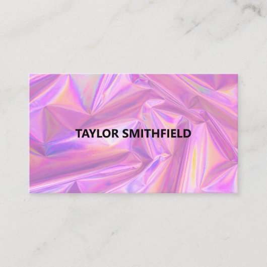Imitate Holographic Trendy Business Card Visitenkarte (Vorderseite)