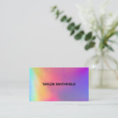 Imitate Holographic Trendy Business Card Visitenkarte (Stehend Vorderseite)