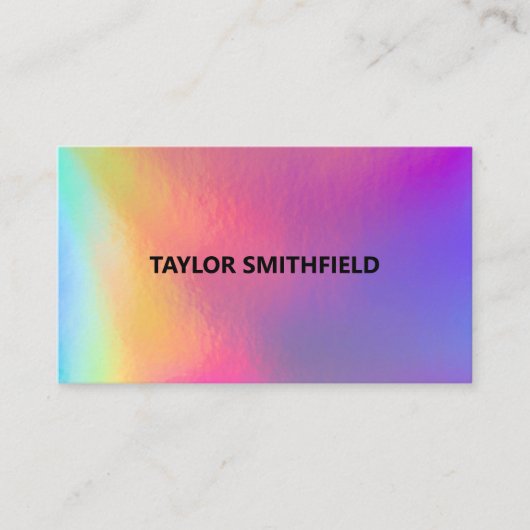 Imitate Holographic Trendy Business Card Visitenkarte (Vorderseite)