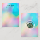 Imitate Holographic Trendy Earring Display Card Visitenkarte (Vorne/Hinten)