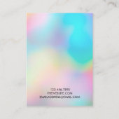 Imitate Holographic Trendy Earring Display Card Visitenkarte (Rückseite)