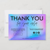 Imitate Holographische Farbe Danke Media Insert (Vorderseite)