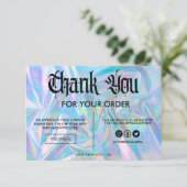 Imitate Holographische Farbe Danke Media Insert (Stehend Vorderseite)